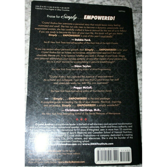 SIMPLY...EMPOWERED!: CRYSTAL ANDRUS BEST SELLING AUTHOR LIKE NEW - Picture 2 of 2